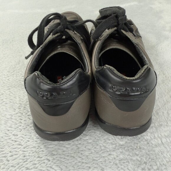 Prada Sport Leather Low Top Sneakers Brown Size 7.5 US - Picture 11 of 15